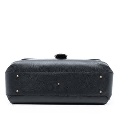 Medium Dollar Calf Interlocking G Satchel