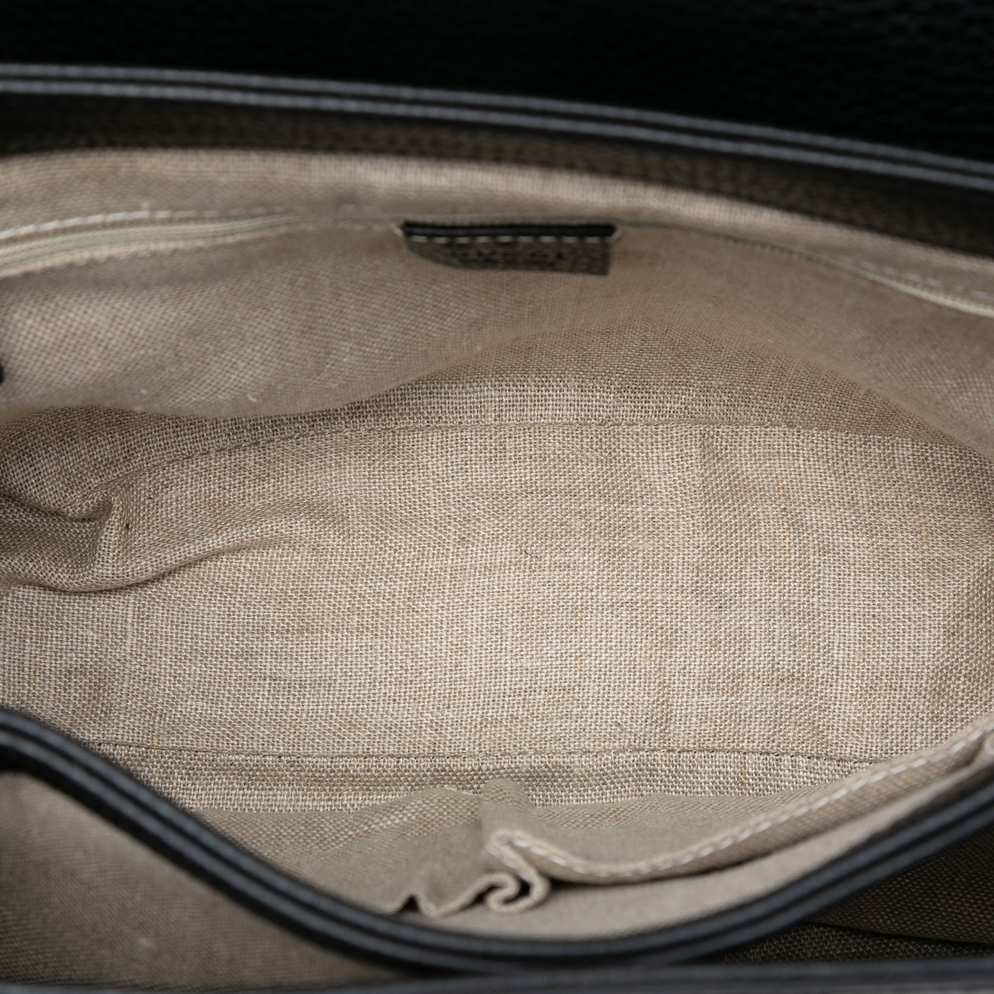 Medium Dollar Calf Interlocking G Satchel