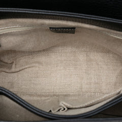 Medium Dollar Calf Interlocking G Satchel