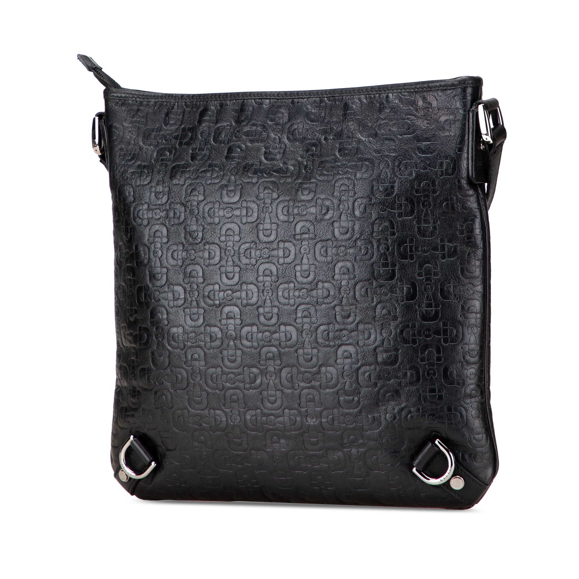 Embossed Leather Horsebit Abbey D Ring Crossbody