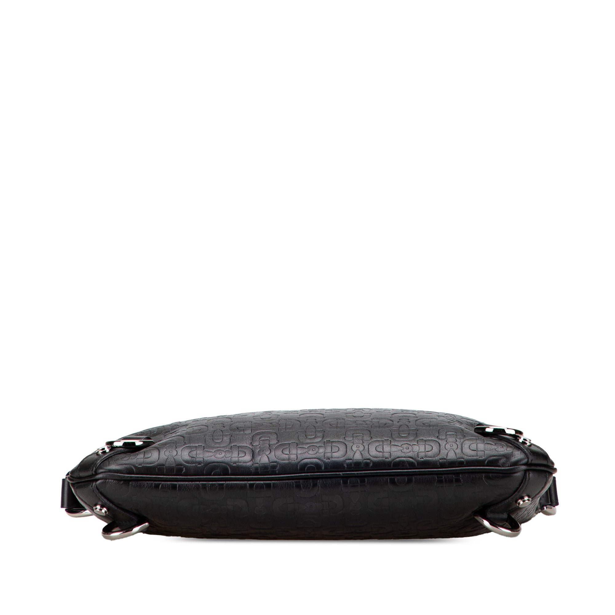 Embossed Leather Horsebit Abbey D Ring Crossbody