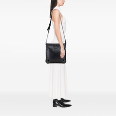 Embossed Leather Horsebit Abbey D Ring Crossbody