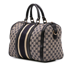 Medium GG Canvas Web Joy Boston Bag