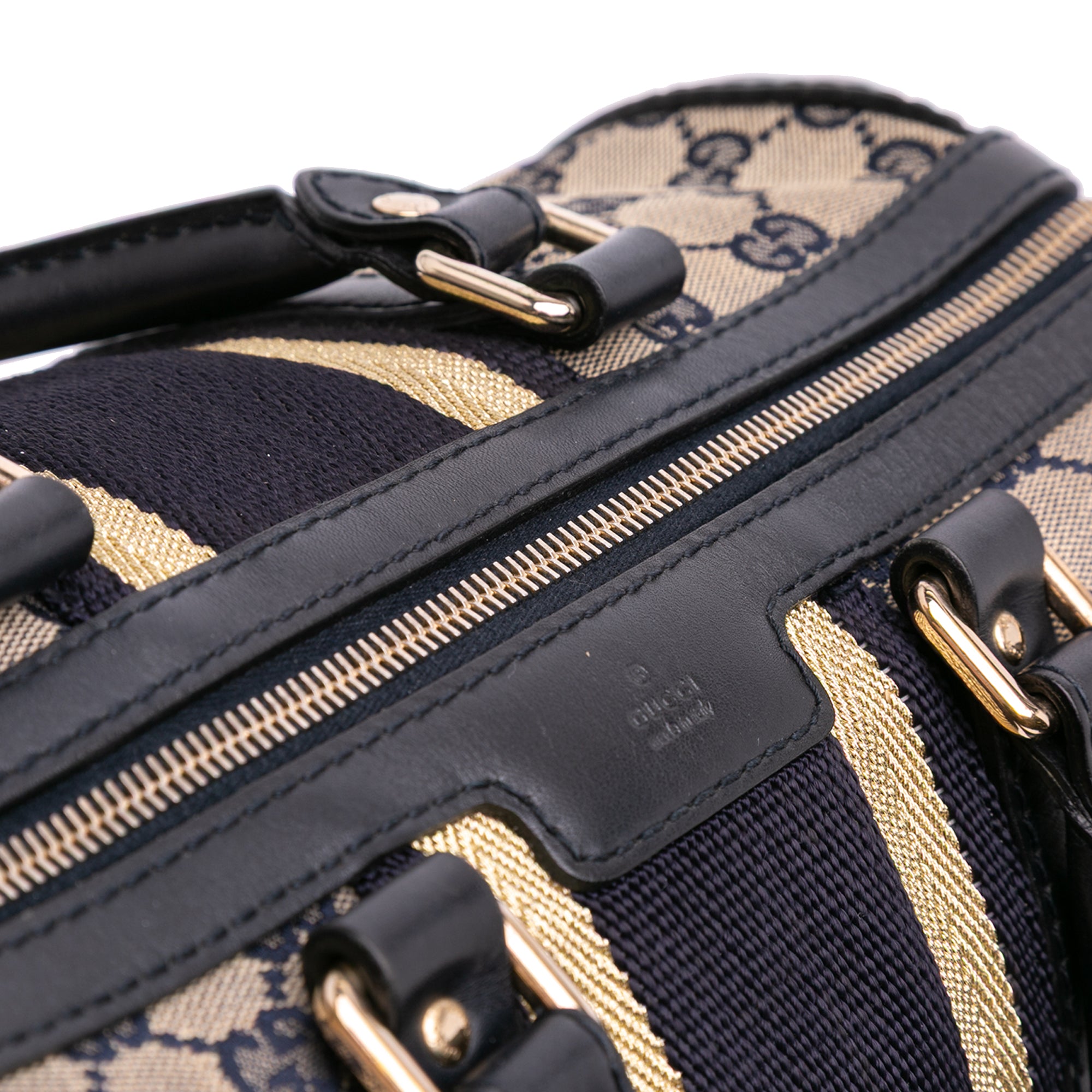 Medium GG Canvas Web Joy Boston Bag