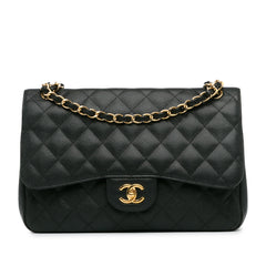 Jumbo Classic Caviar Double Flap_0