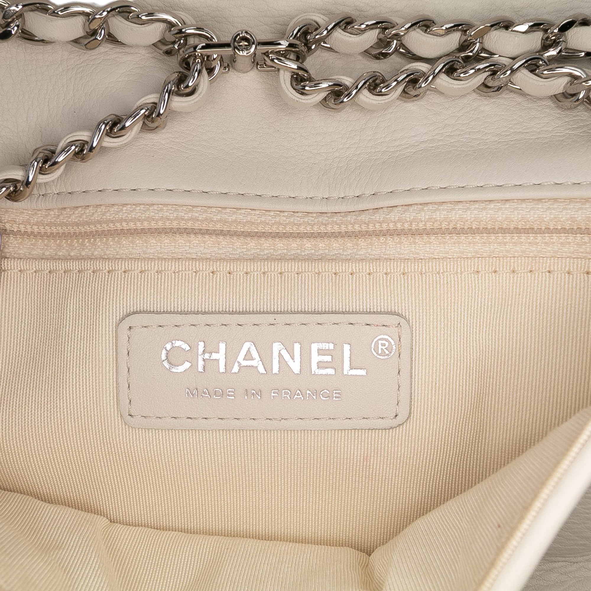 Mini Quilted Lambskin and Metallic Trim Elementary Chic Flap