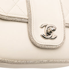 Mini Quilted Lambskin and Metallic Trim Elementary Chic Flap