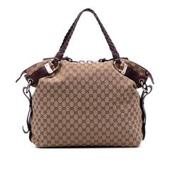 Large GG Canvas Bamboo Bar Tote
