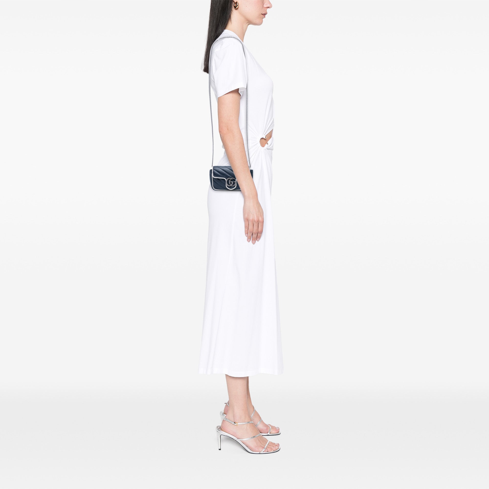 Super Mini GG Marmont Matelasse Leather Torchon Flap Crossbody