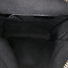 Leather and House Check Canvas Crossbody