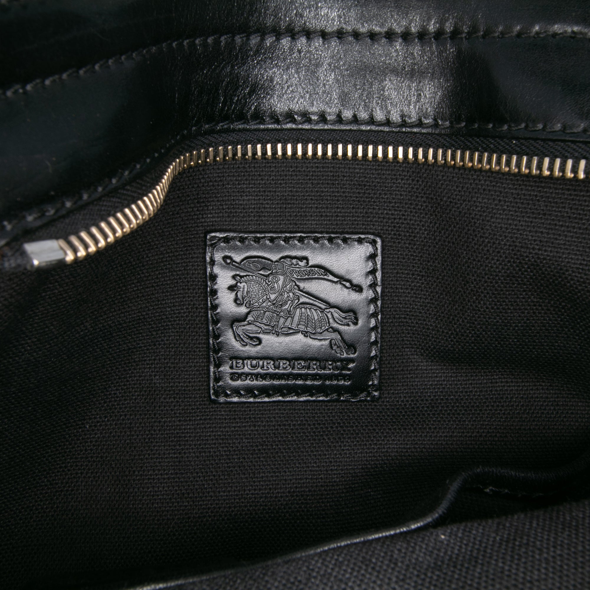 Leather and House Check Canvas Crossbody