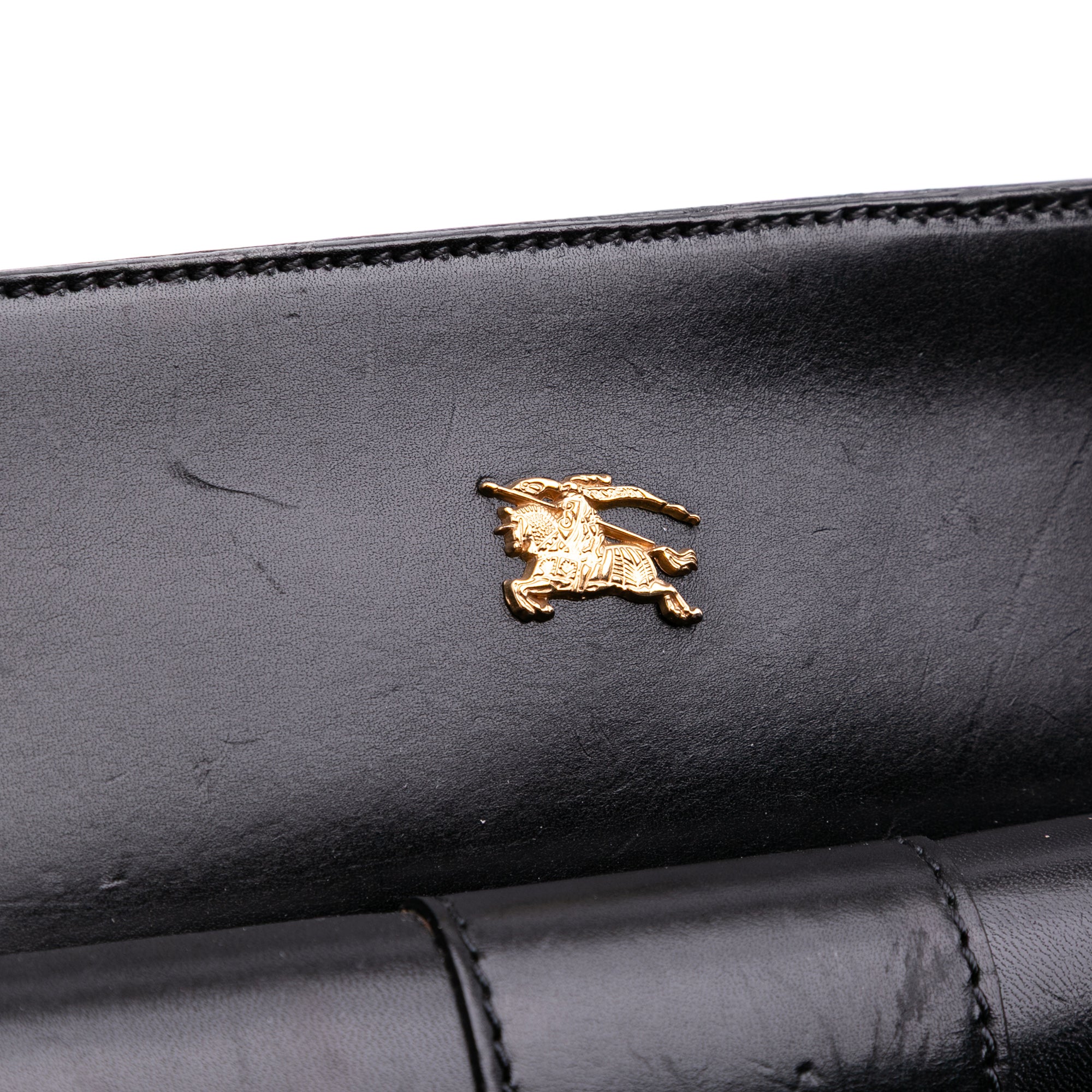 Leather and House Check Canvas Crossbody