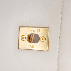 Small Lambskin Button On Top Flap