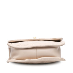Small Lambskin Button On Top Flap
