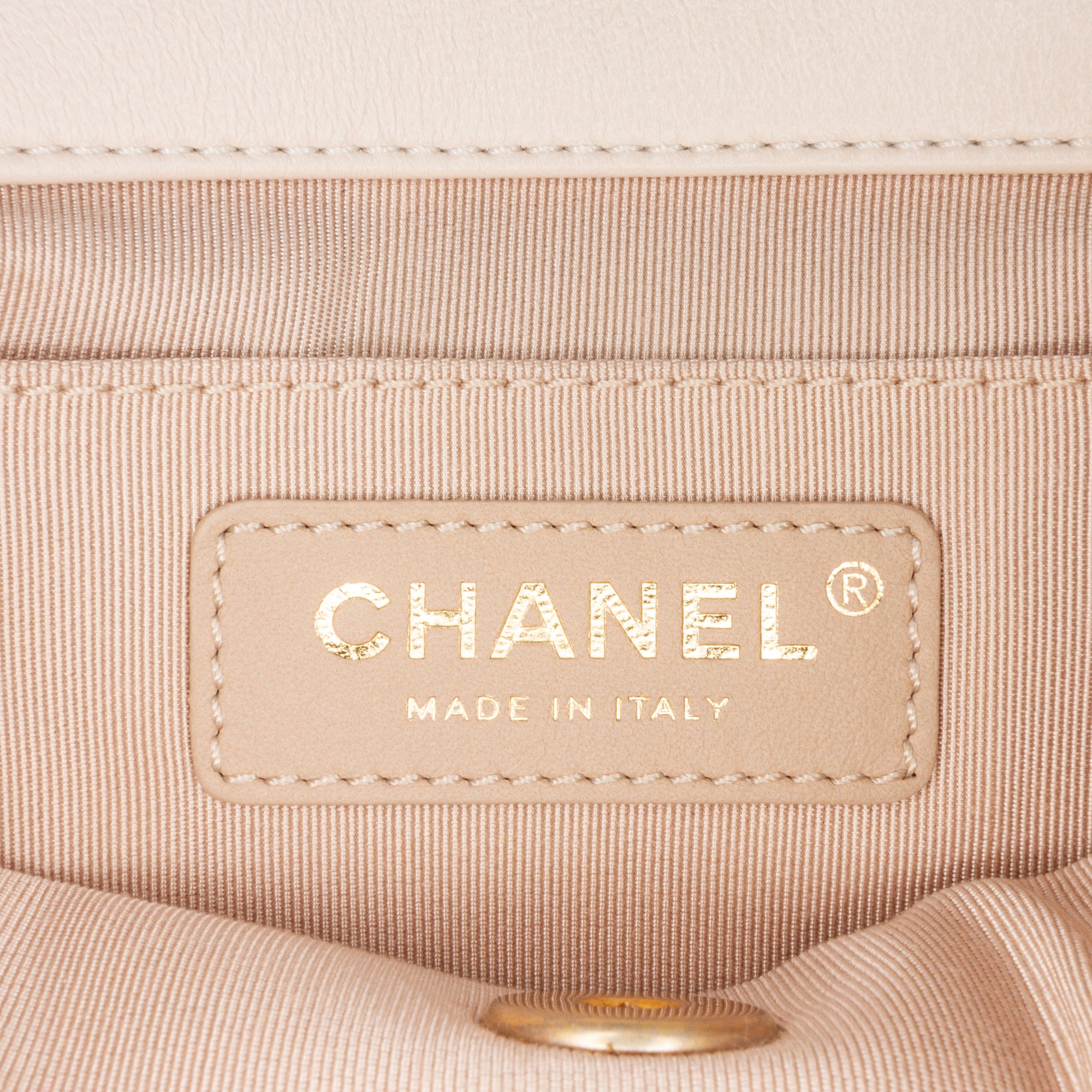 Small Lambskin Button On Top Flap