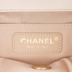 Small Lambskin Button On Top Flap