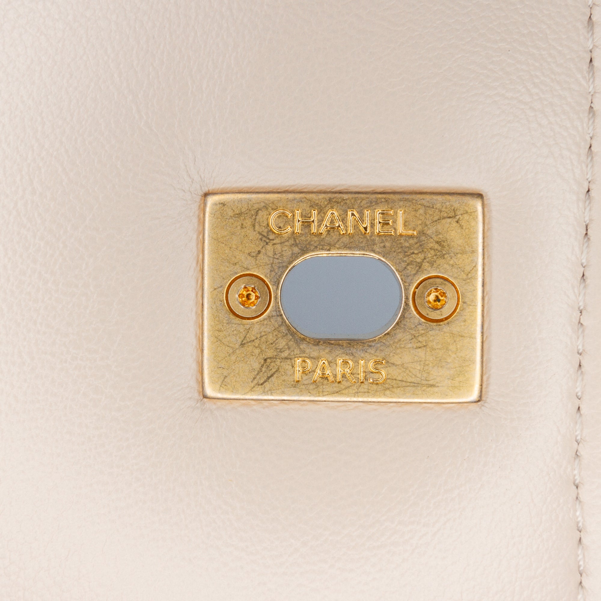 Small Lambskin Button On Top Flap