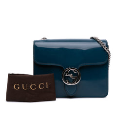 Small Polished Calfskin Interlocking G Dollar Crossbody