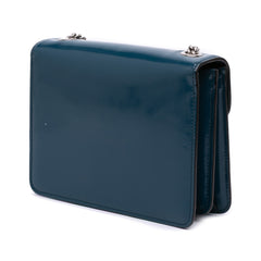 Small Polished Calfskin Interlocking G Dollar Crossbody