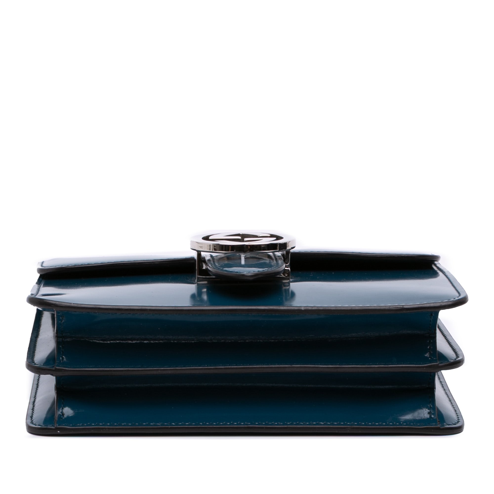 Small Polished Calfskin Interlocking G Dollar Crossbody