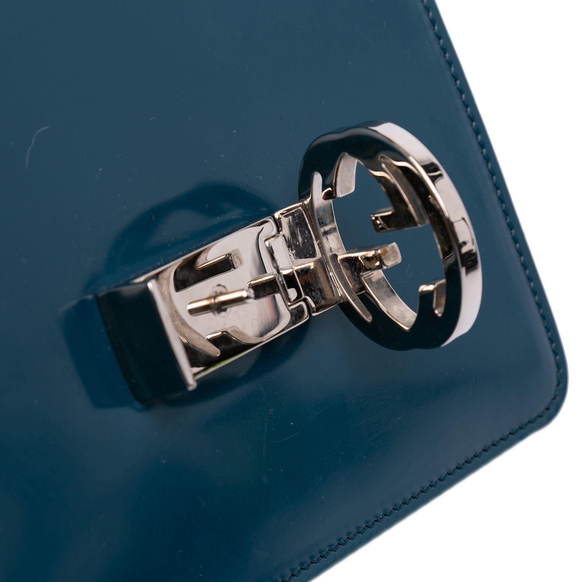 Small Polished Calfskin Interlocking G Dollar Crossbody