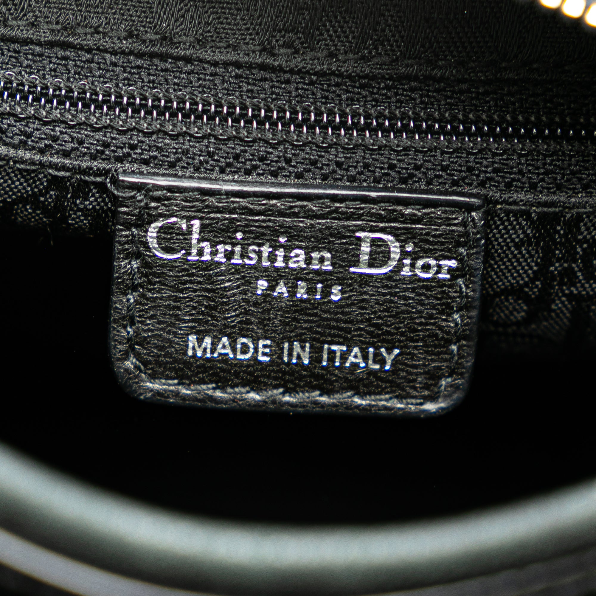 Medium Patent Cannage Stitched Lady Dior