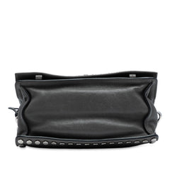 Glace Calfskin Studded Etiquette Flap