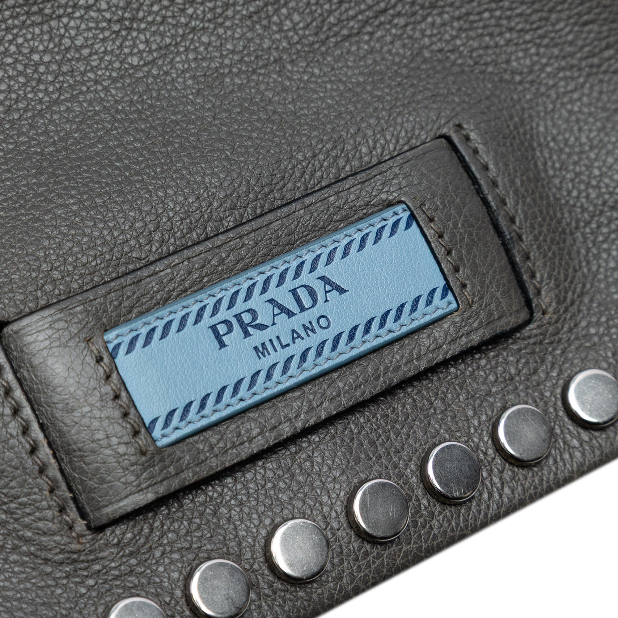 Glace Calfskin Studded Etiquette Flap