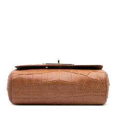 Small Croc Embossed Calfskin Lily Crossbody