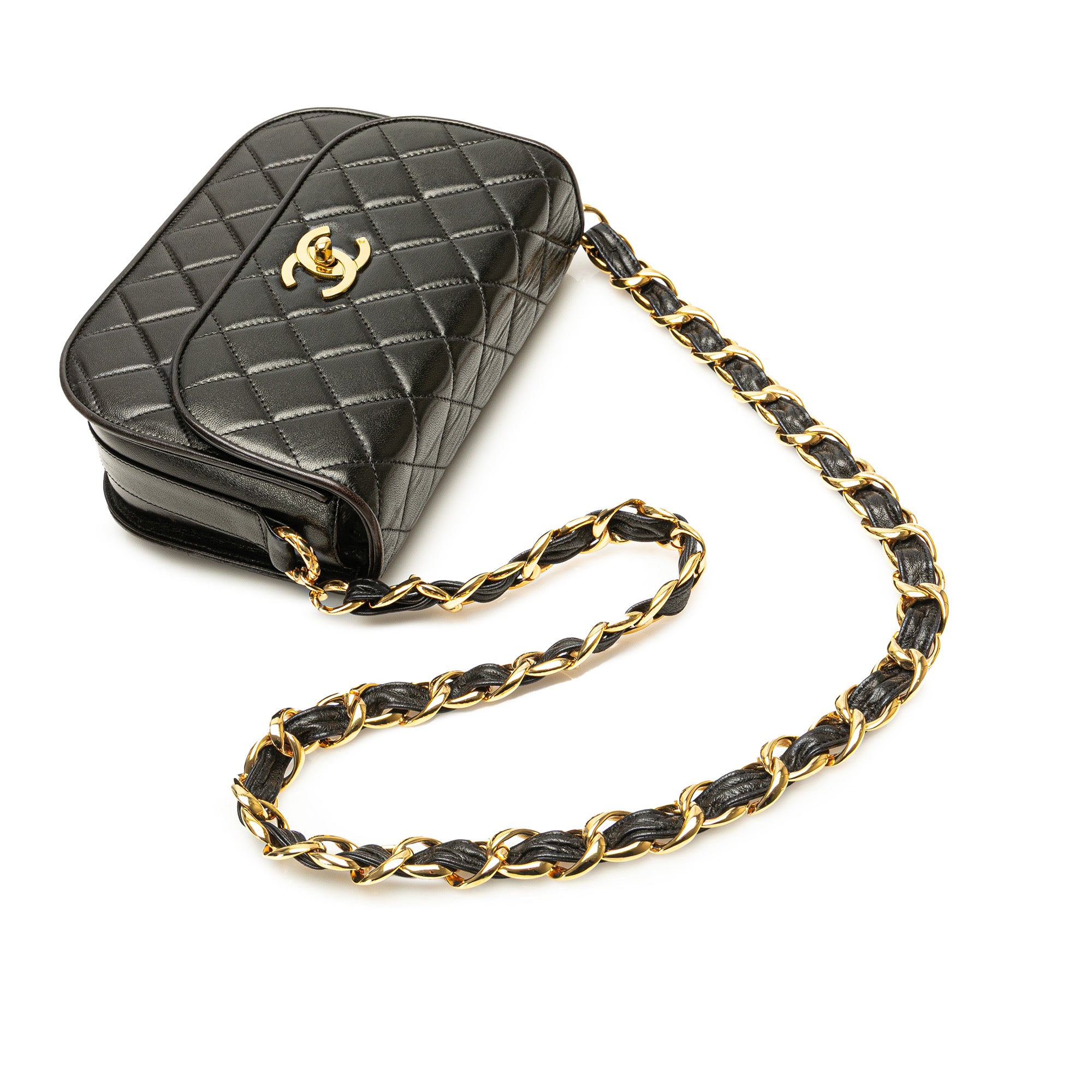 CC Quilted Lambskin Chain Flap