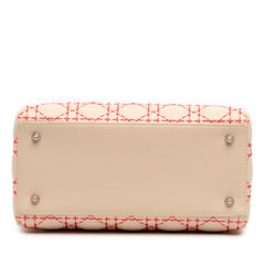 Medium Lambskin Cannage Stitched Lady Dior