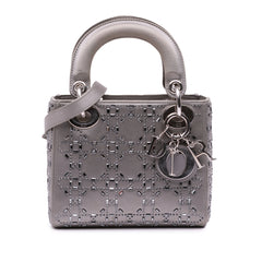 Mini Satin Cannage Crystal Lady Dior