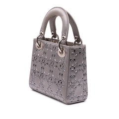 Mini Satin Cannage Crystal Lady Dior