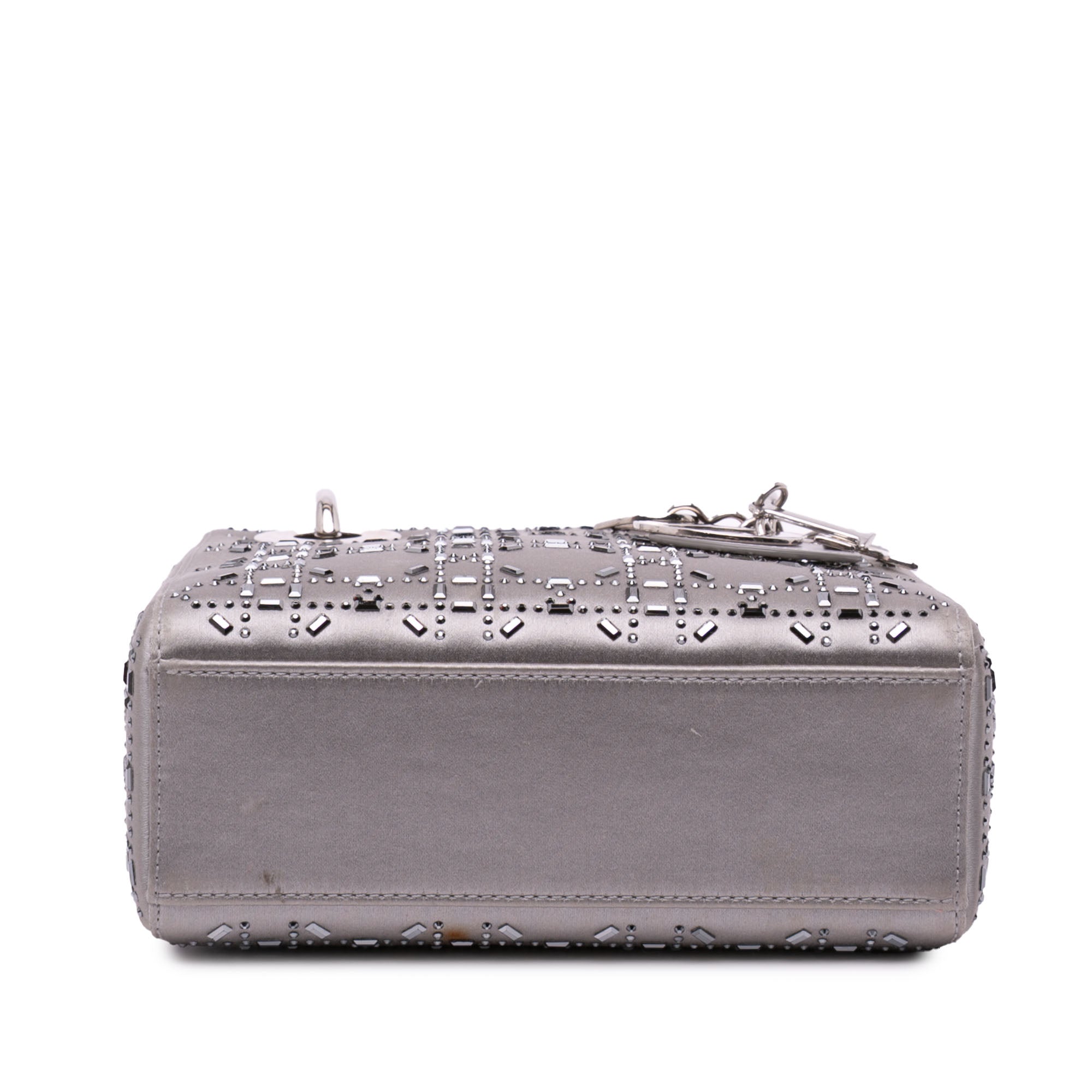 Mini Satin Cannage Crystal Lady Dior