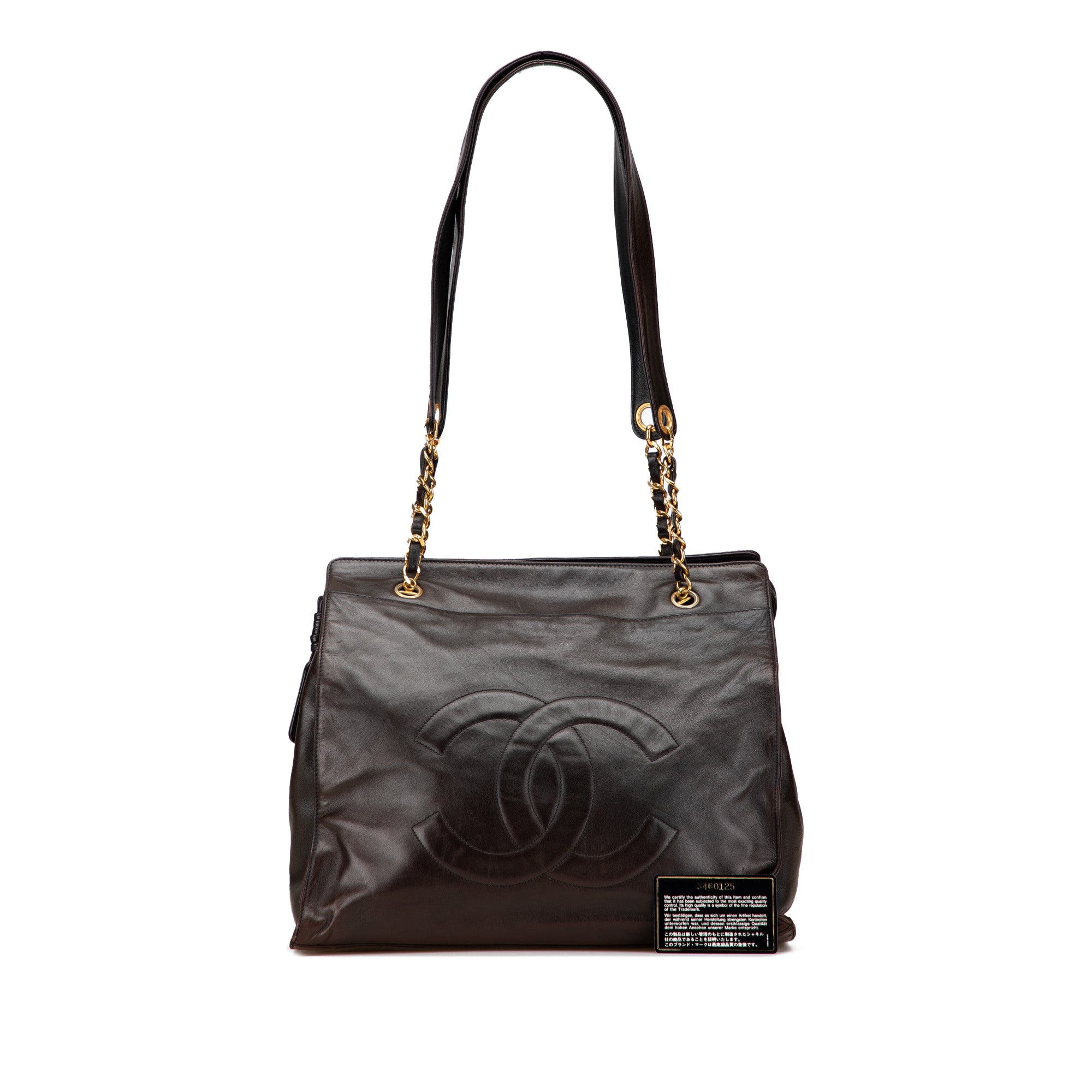 CC Lambskin Chain Tote