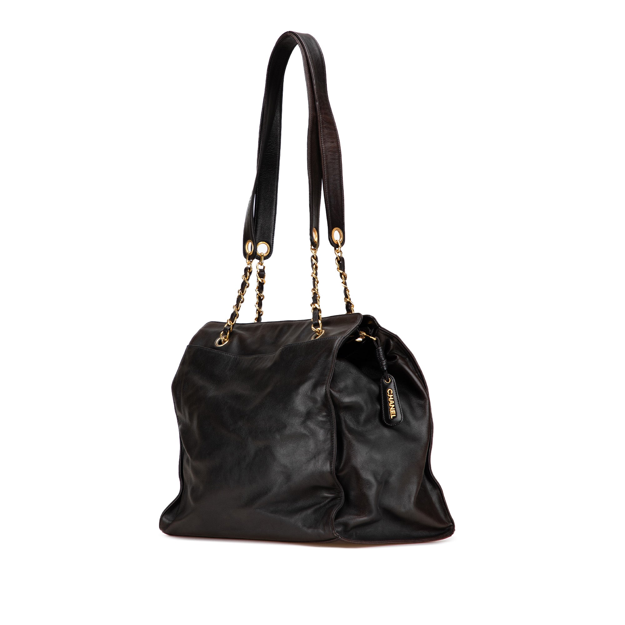 CC Lambskin Chain Tote