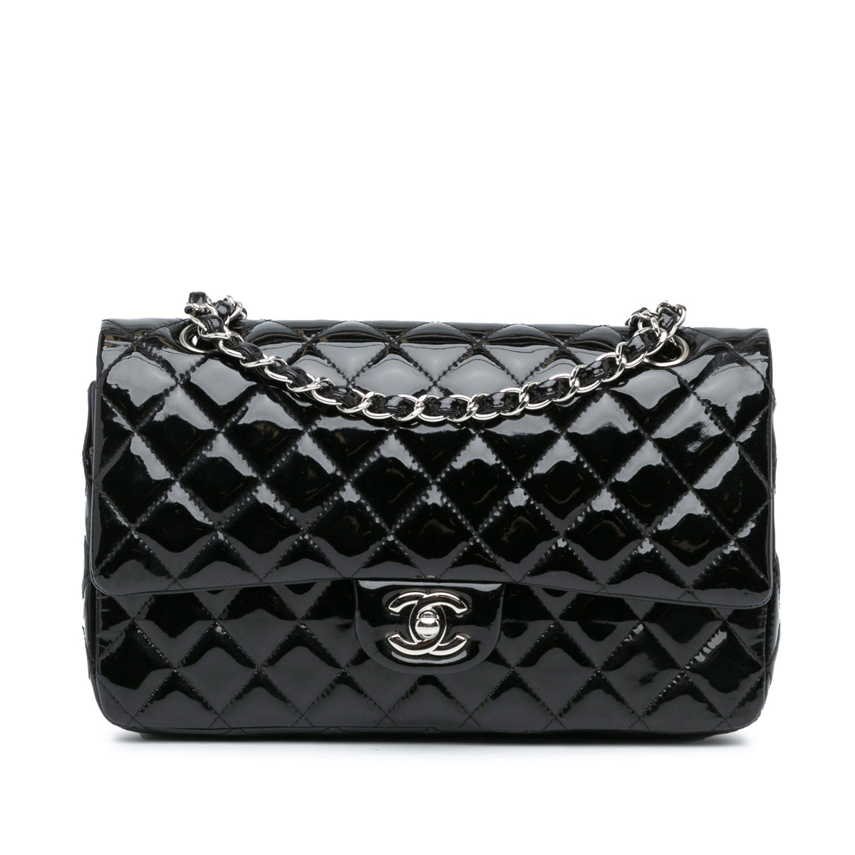 Medium Classic Patent Double Flap