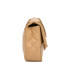 Medium Classic Lambskin Metal Edge Shoulder Bag