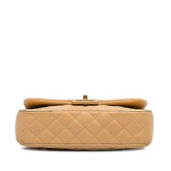 Medium Classic Lambskin Metal Edge Shoulder Bag
