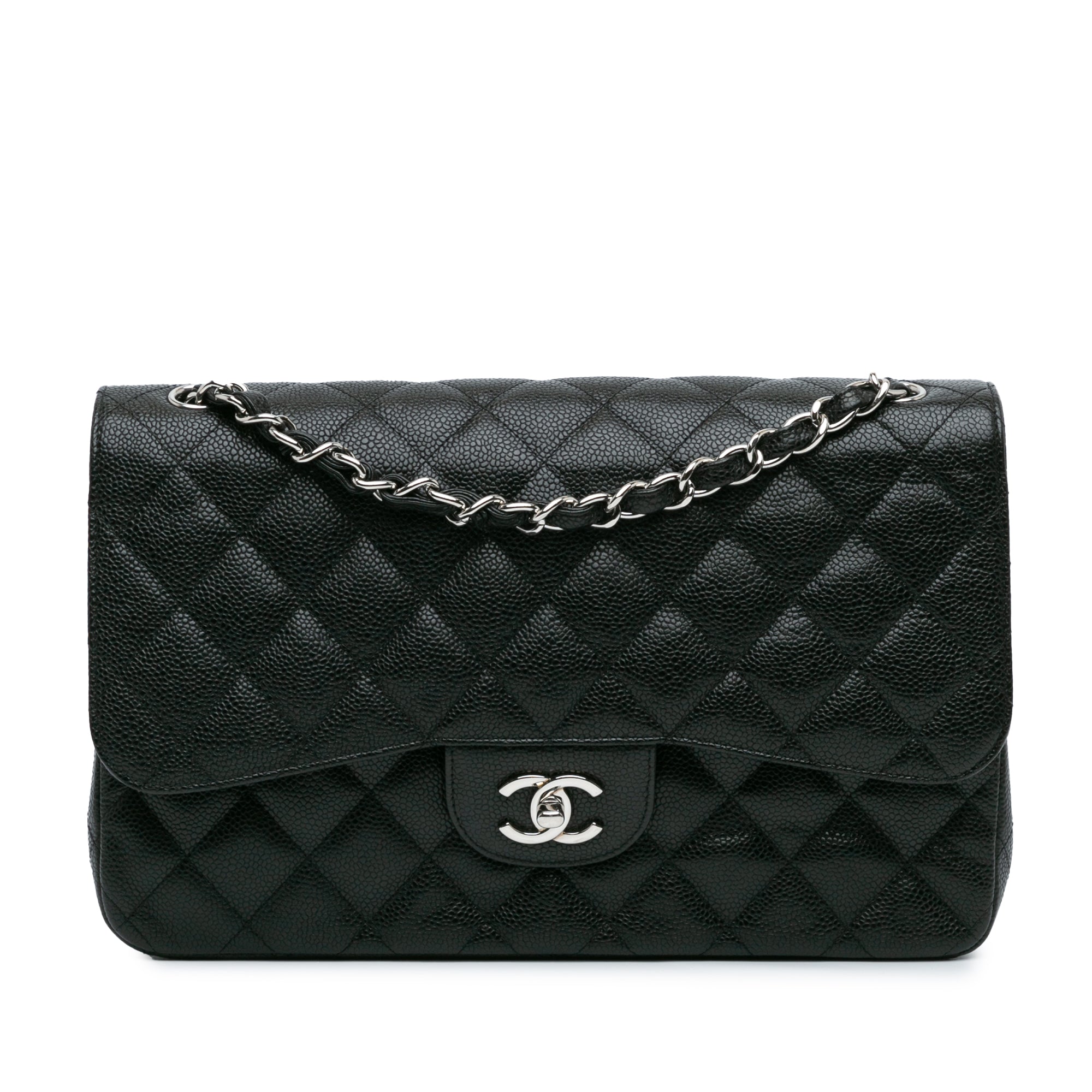 Jumbo Classic Caviar Double Flap