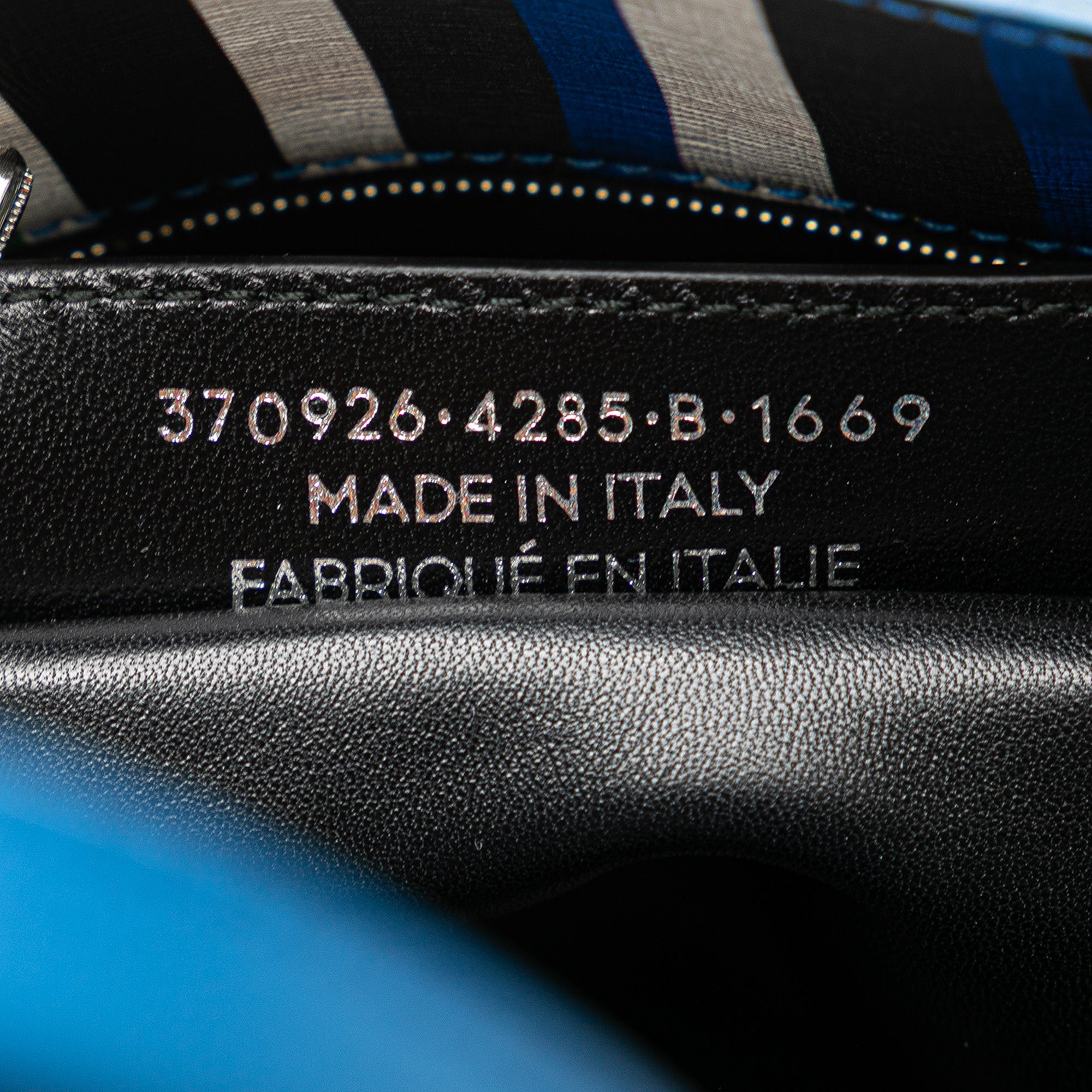 Mini Leather Striped Papier A6 Zip Around Satchel