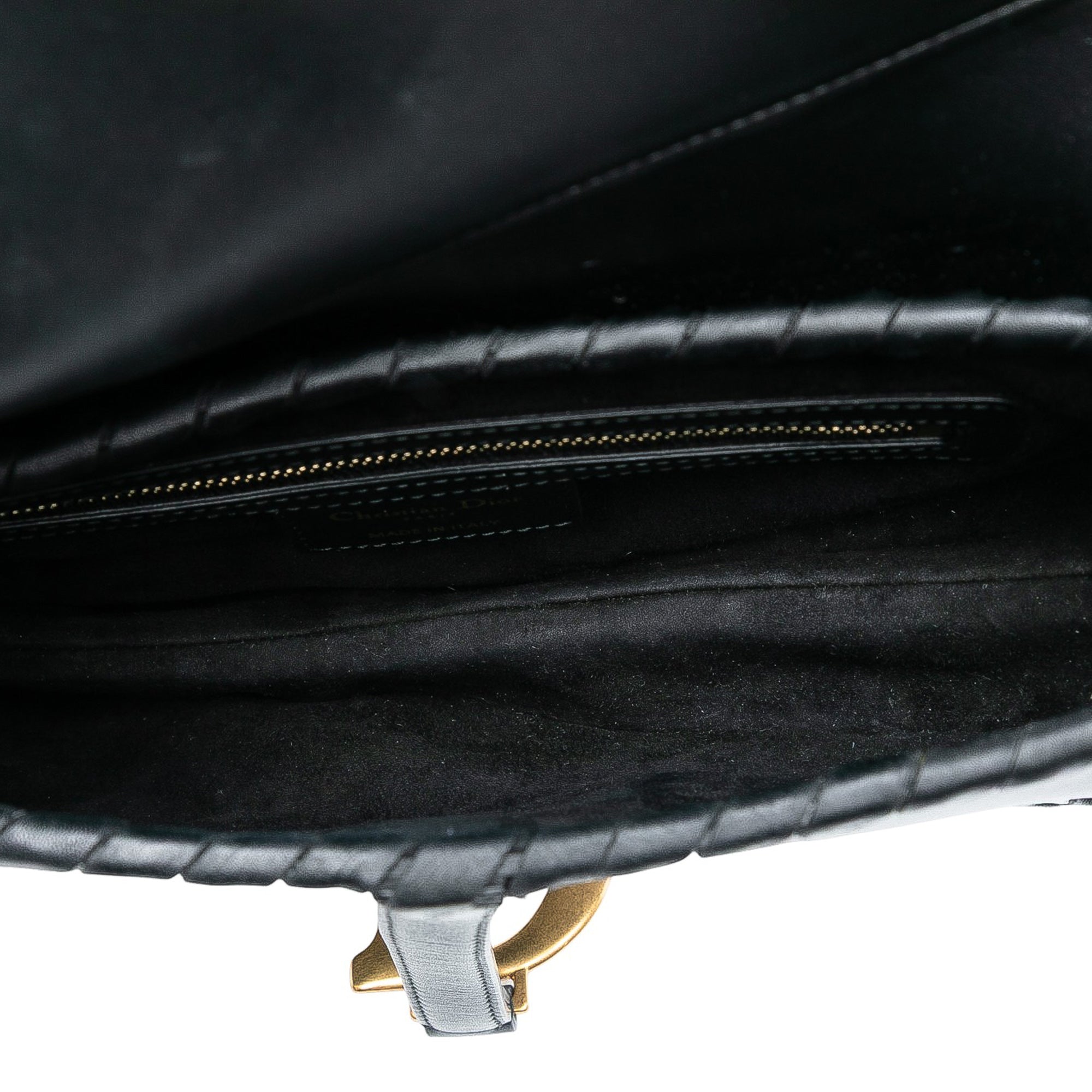 Smooth Calfskin Braided Saddle Bag