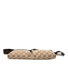 GG Canvas Double Pocket Belt Bag