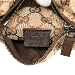 GG Canvas Double Pocket Belt Bag