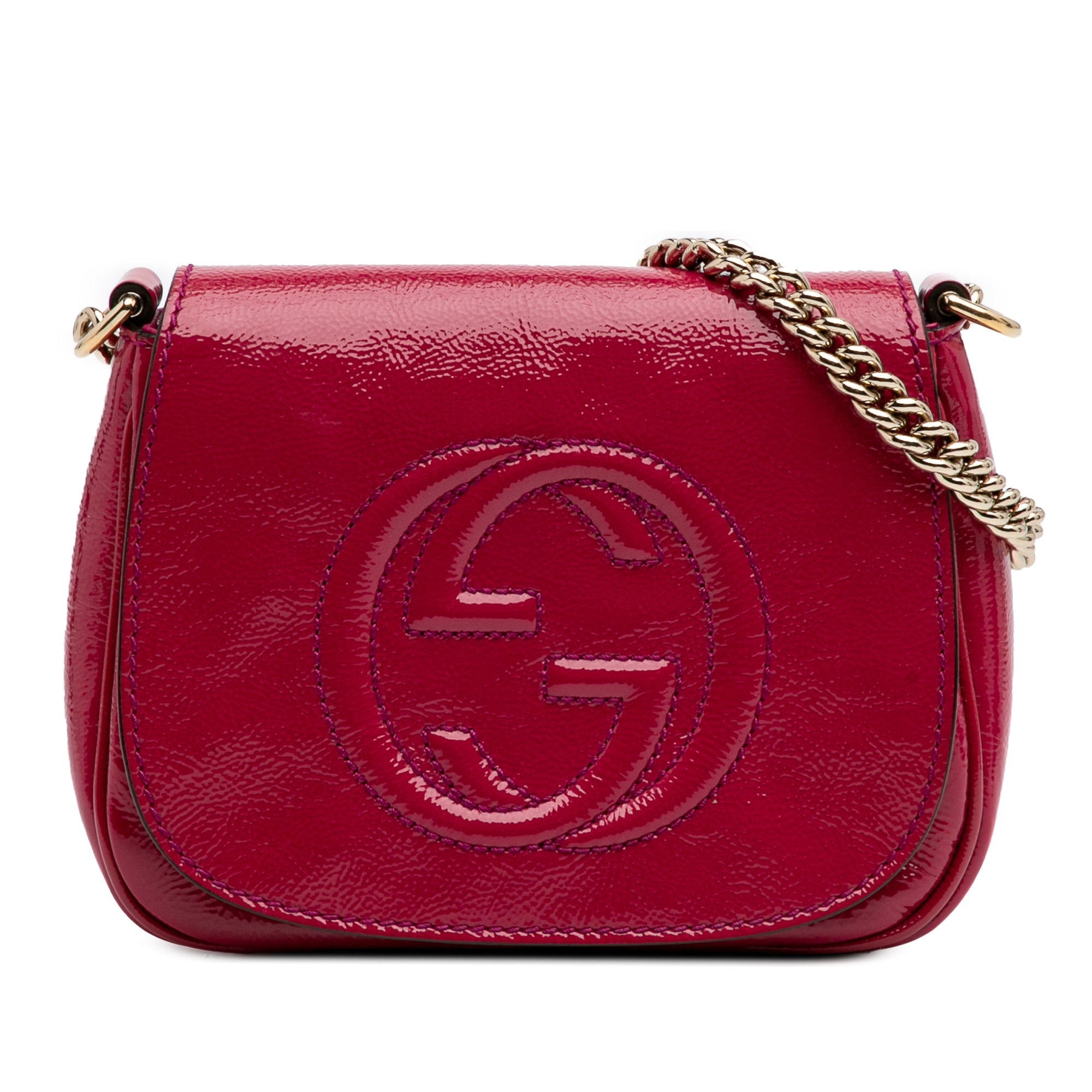 Small Patent Soho Chain Flap Crossbody
