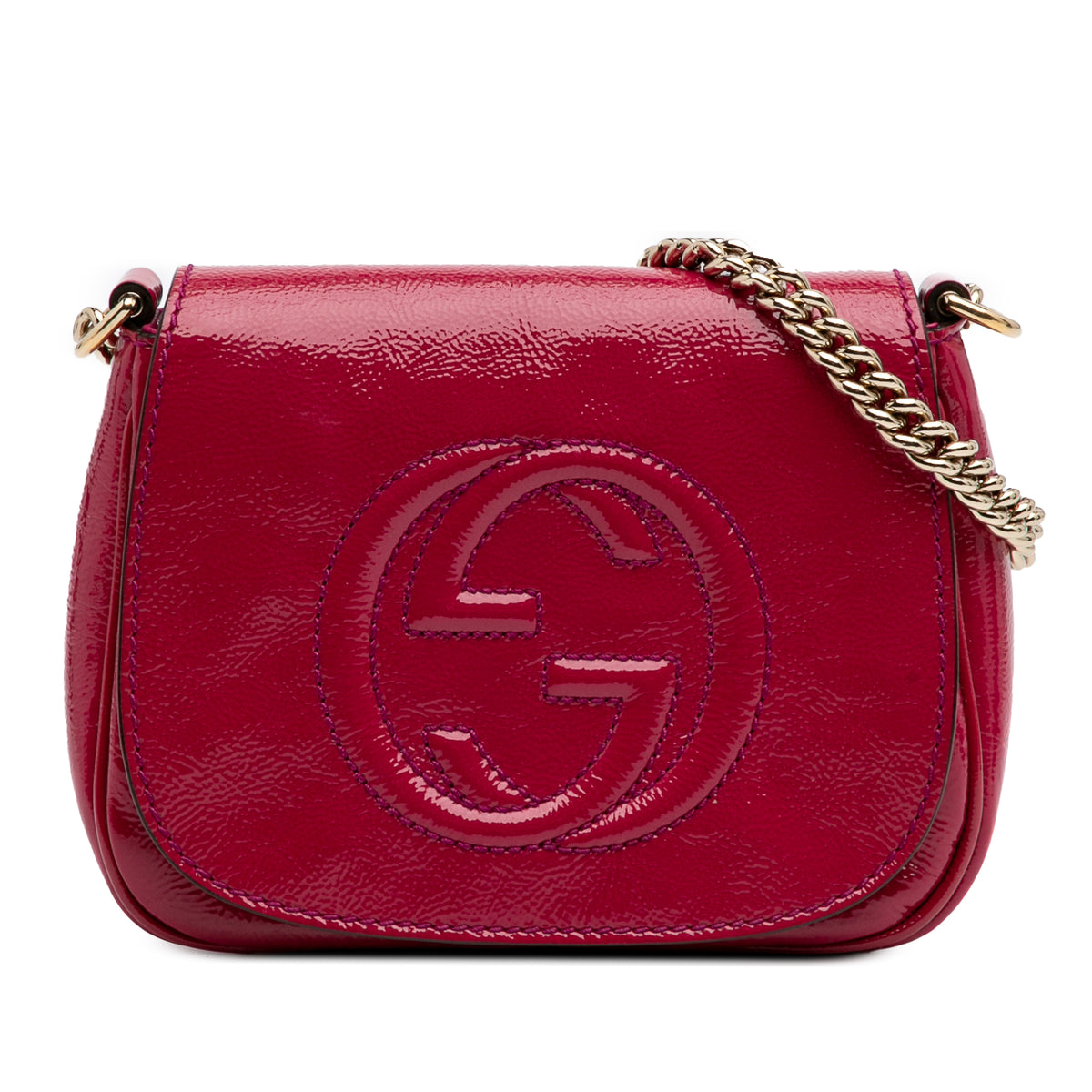 Small Patent Soho Chain Flap Crossbody