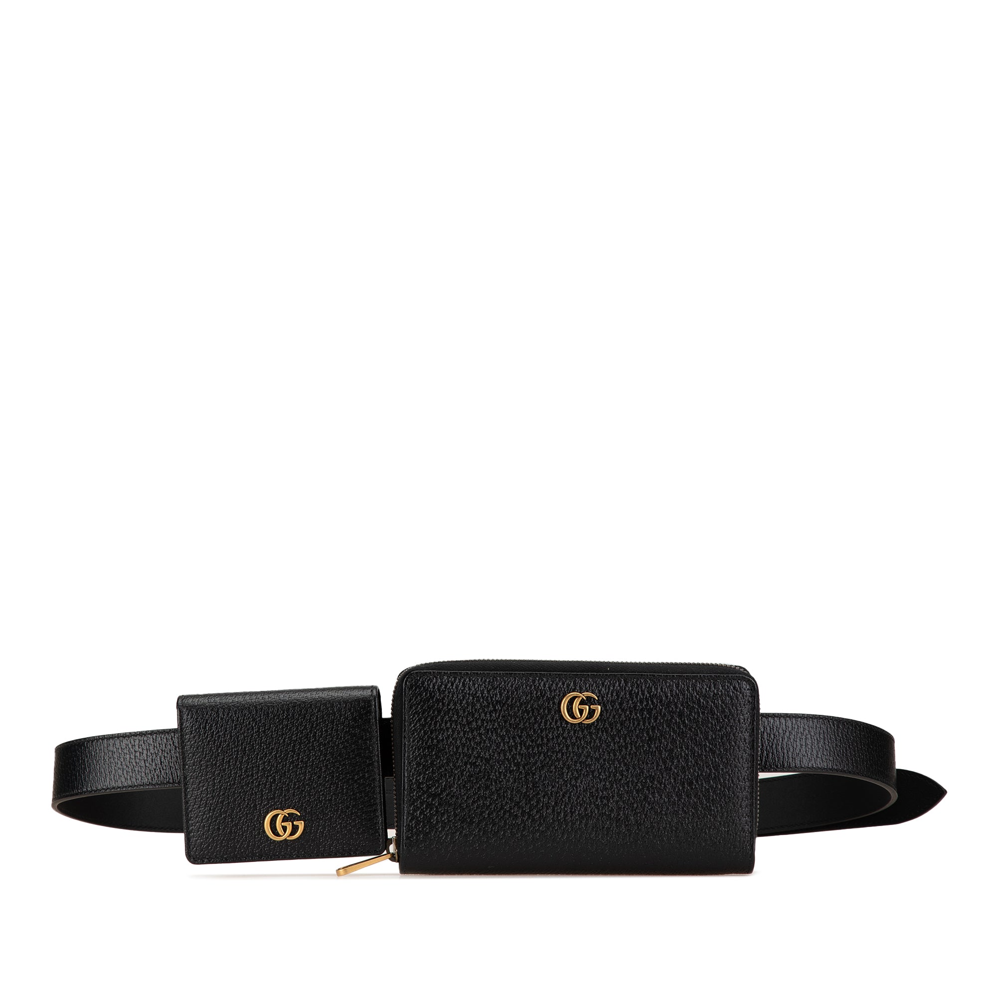 GG Marmont Leather Double Belt Bag