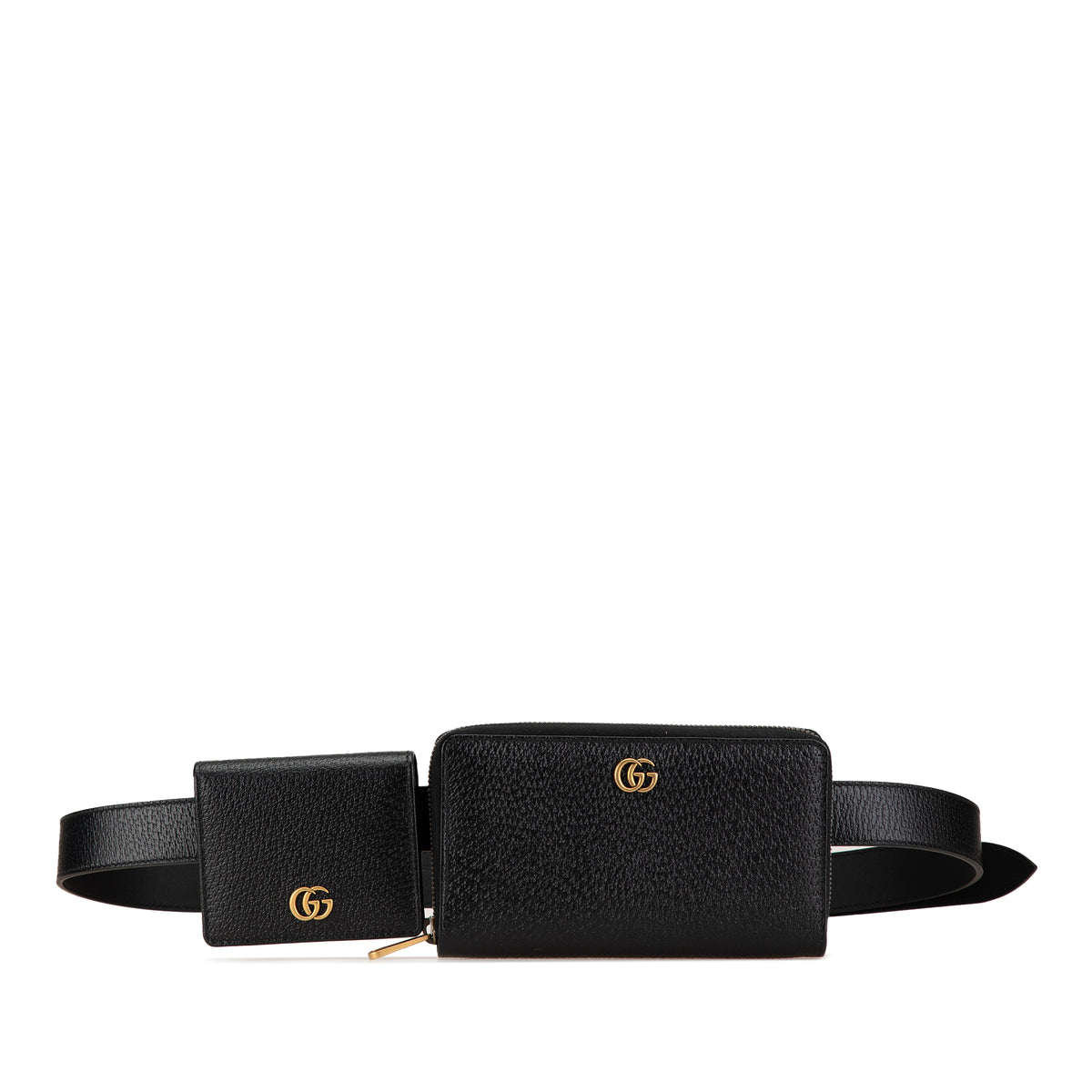 GG Marmont Leather Double Belt Bag