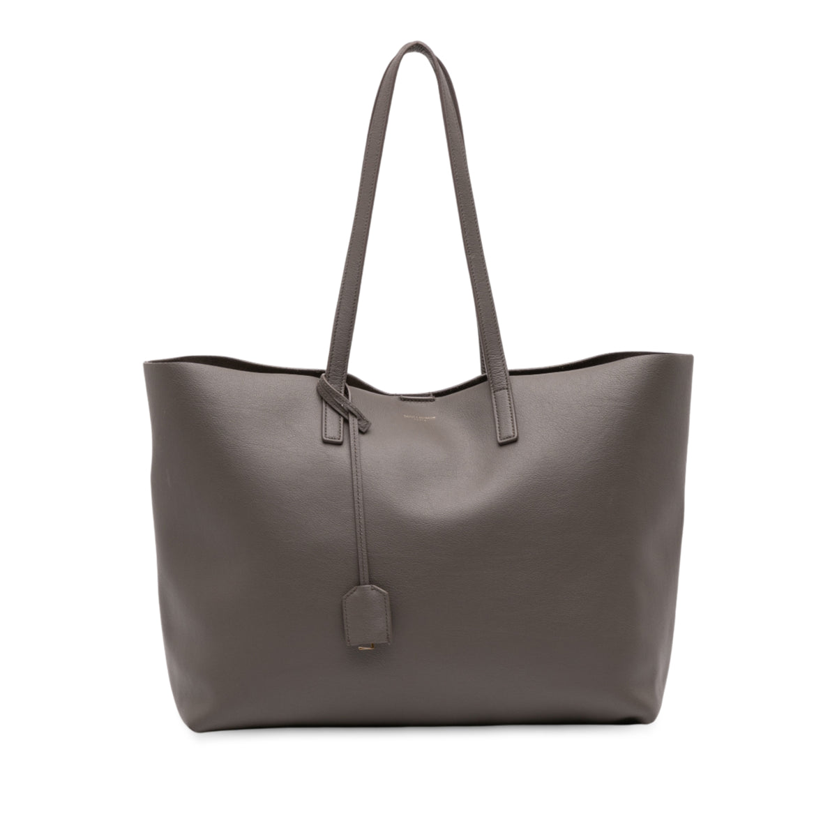 Large Leather East West Shopping Tote