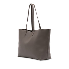 Large Leather East West Shopping Tote